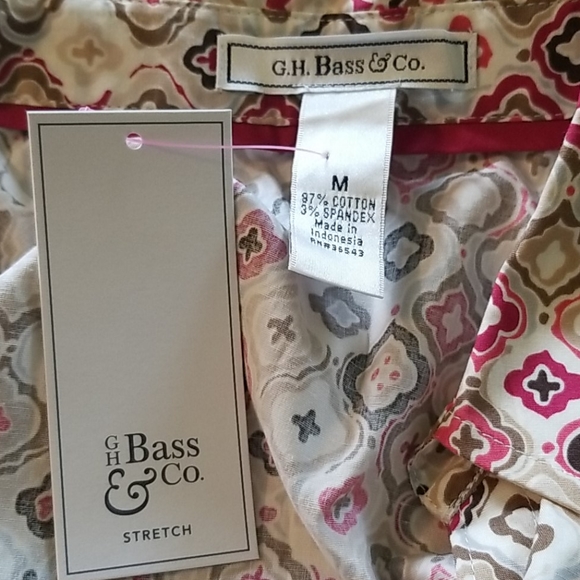 NWT GH Bass & Co Blouse Medium - Picture 11 of 12